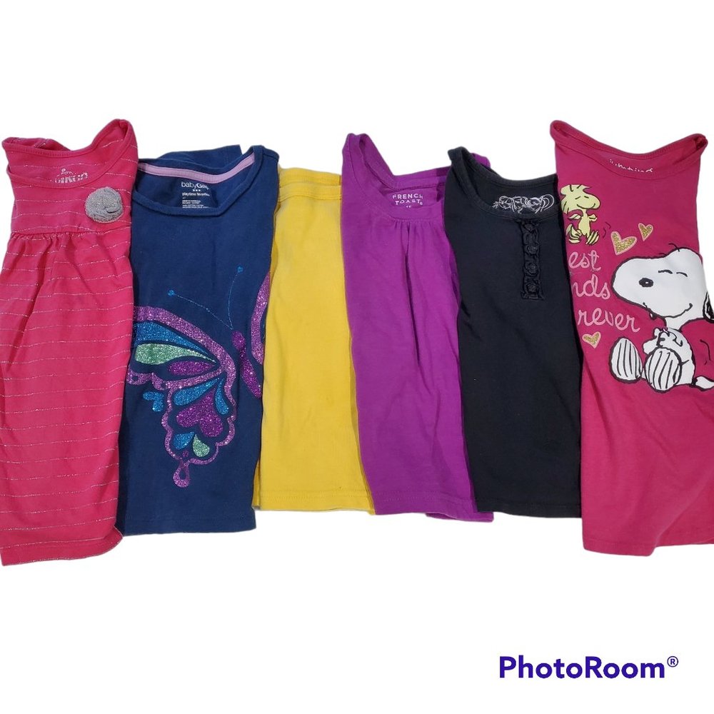 Girls long sleeve tops, size 4T, 6 total shirts